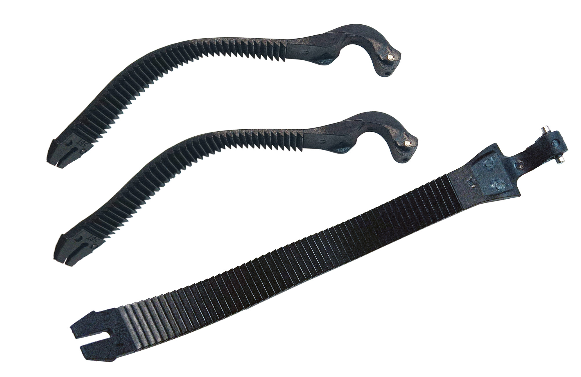 Застежки для мотобот ROQVI T5 черные, комплект 1 стреп длинный, 2 стрепа коротких, 3 ответных клипсы